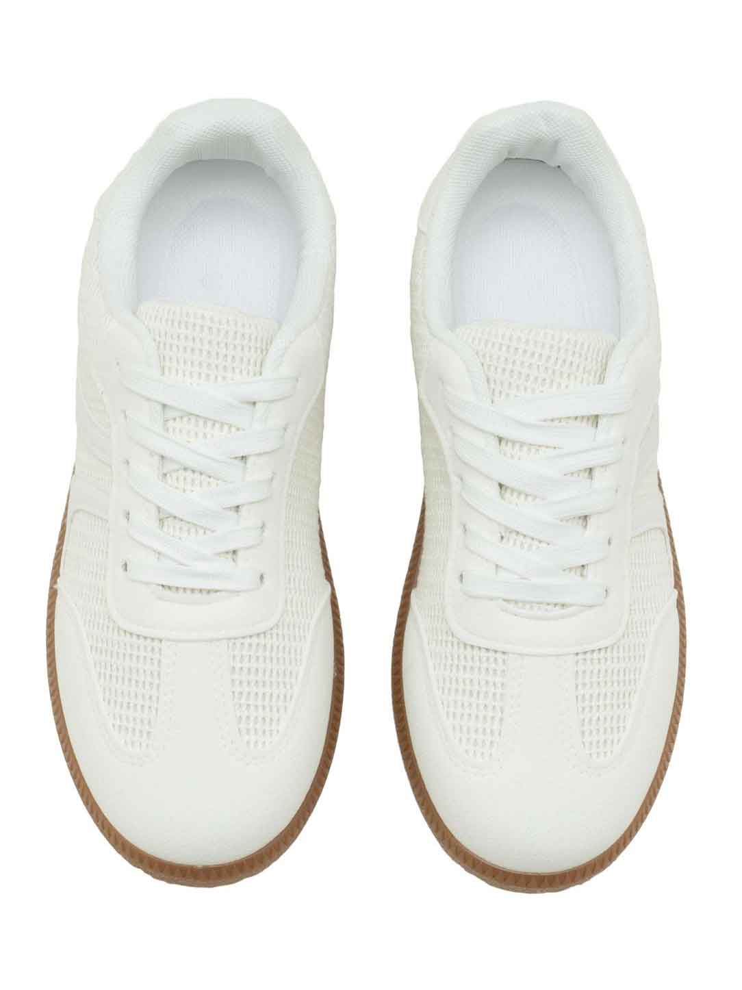 Elmia - Strukturvævet sneakers med farvet sål